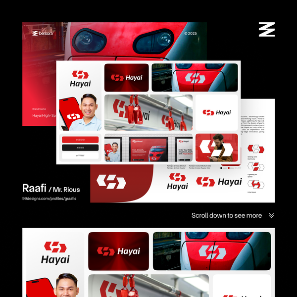 Hayai High-Speed Train Logo Branding & Visual Identity