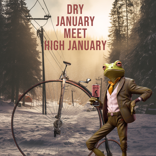 Create a 'Dry January meets High January' poster.  Have Fun, Be Creative, Open to all suggestions. Design von karundesigns