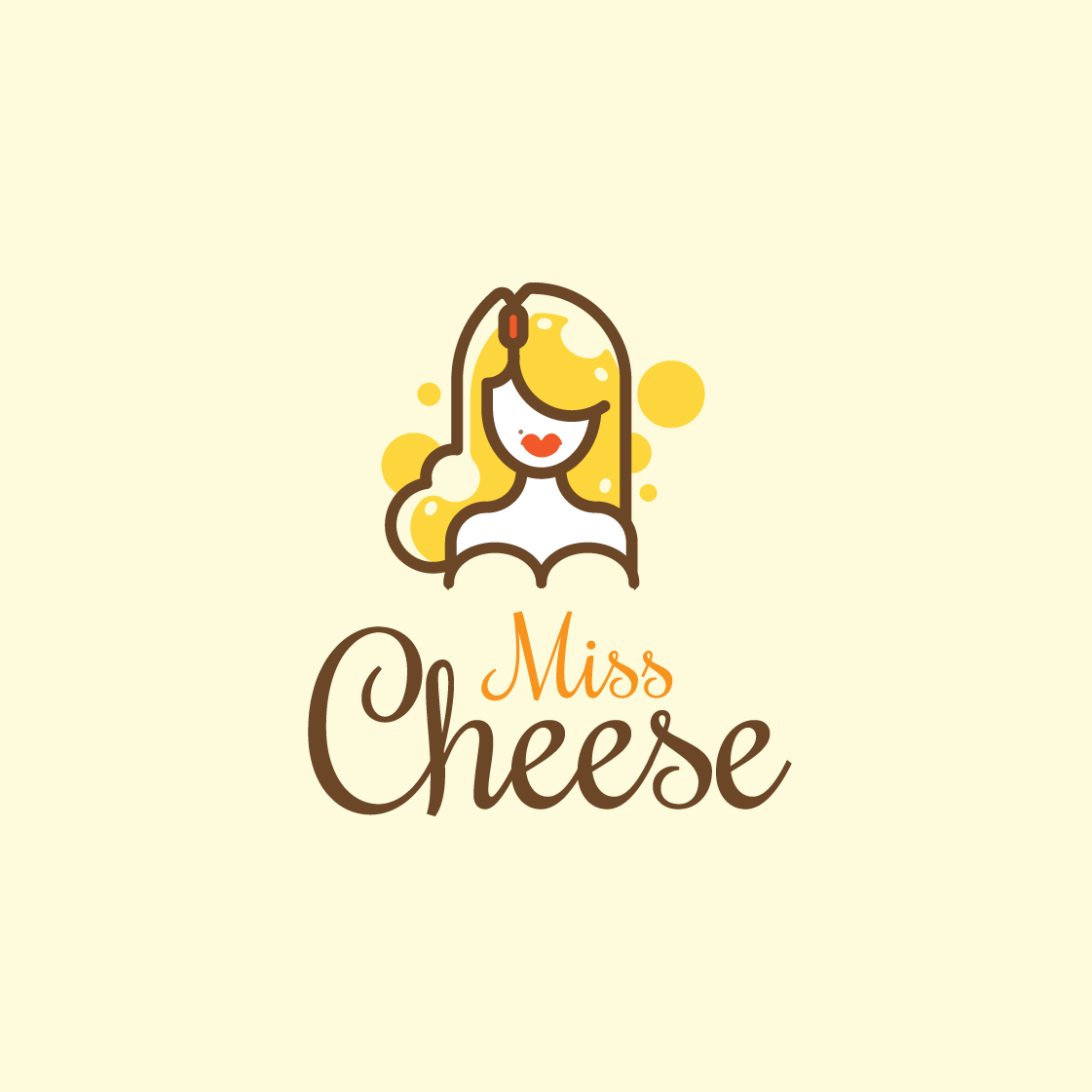 Dairy logo with the title 'Identity concept for milk and cheese products'