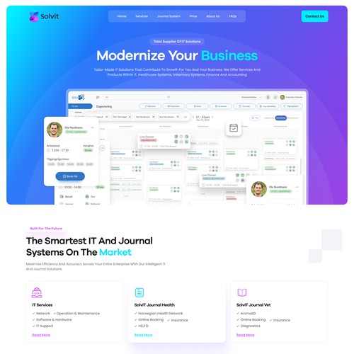 Design a new wordpress theme for an IT company in Norway Design by monodeepsamanta