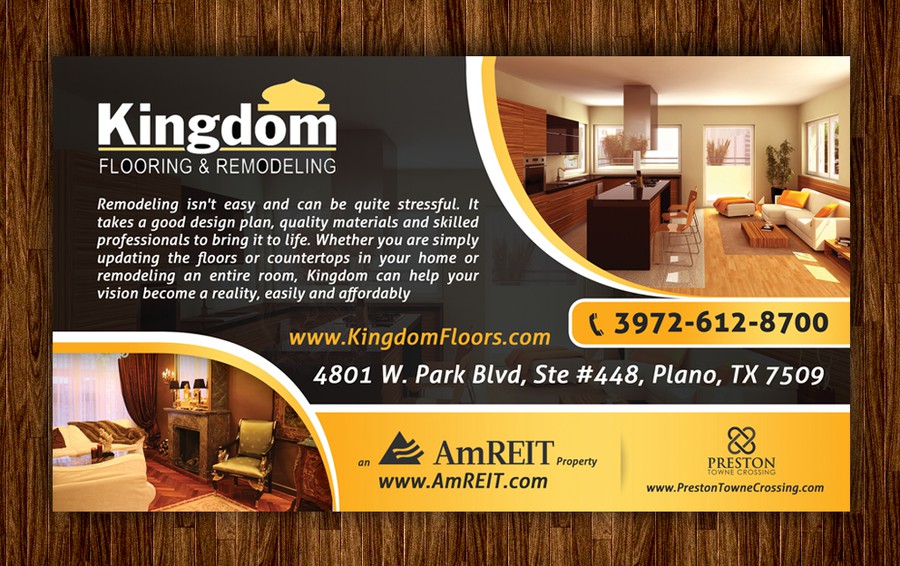 Create An Ad For Kingdom Flooring Remodeling Postkarten