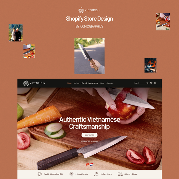 Premium Shopify Knife Store Design & Development