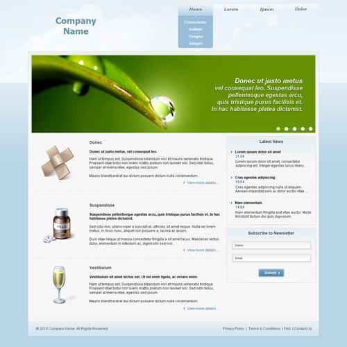 1-3 Page Website Template Design von Hitron_eJump