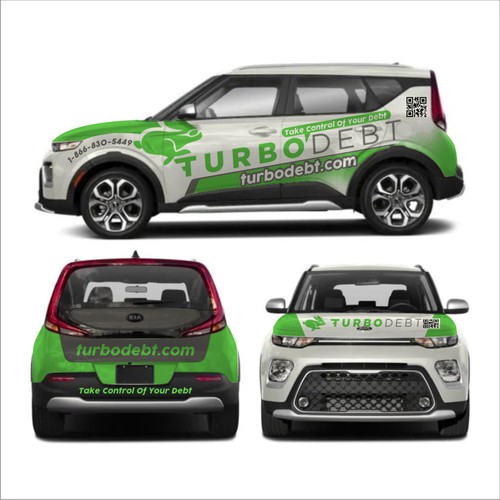 Kia Soul Car Wrap Design for Hot Fintech Startup Réalisé par e^design