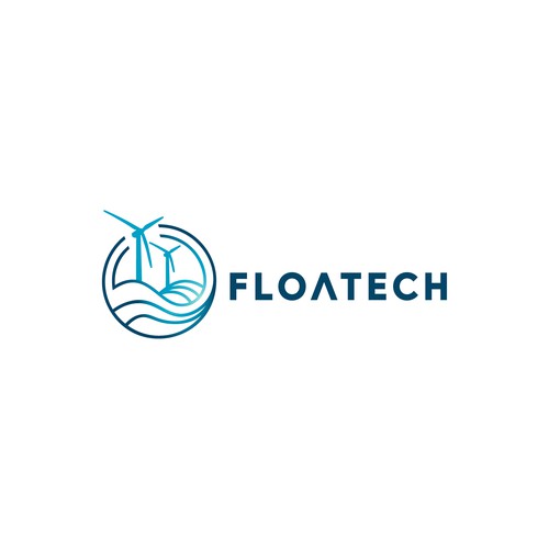 Creation of a logo for a wind turbine research project: FLOATECH Design by Jay Little Design