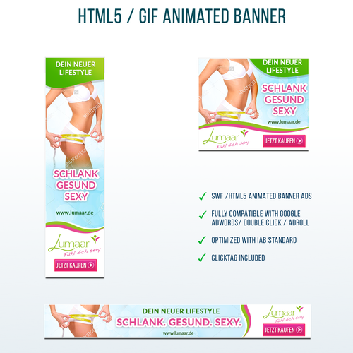 "Create a banner set for Lumaar NutriCare" winning 