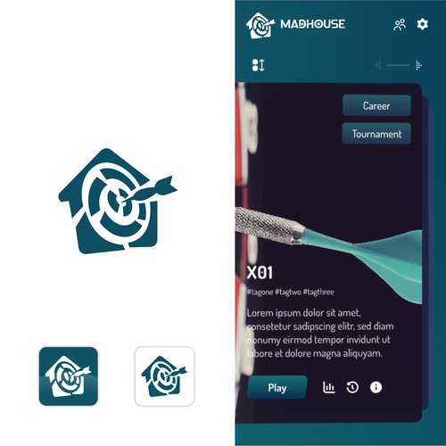 Clever & Modern App-Icon for Darts Practice App Design by -[ WizArt ]-