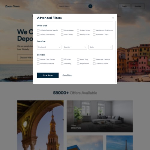 Design a global website connecting beautiful towns and people who could have want to live there. Design by unbox.style⚡️