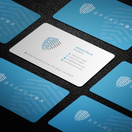 Professional B2B Card for Cyber Security Software Company Diseño de Galaxiya