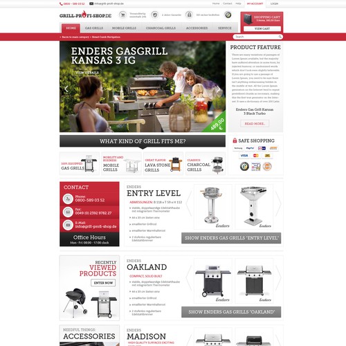 Online-Shop Design: New design for grill-profi-shop.de デザイン by Ananya Roy