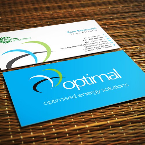 Create new business cards for Optimal Group Design réalisé par Creative Catcher