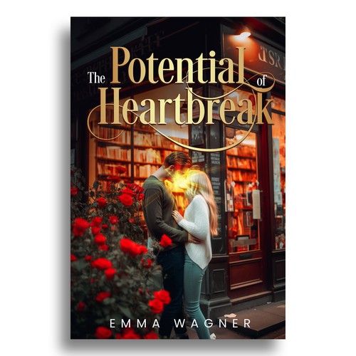 Silhouettes in love + sunshine + youthful + bookstore = The Potential of Heartbreak Design by Trivuj