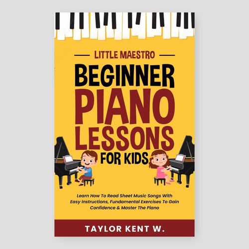 Design a Piano book cover to appeal to kids, parents and beginners Design réalisé par Sezt