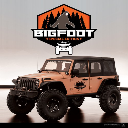 Bigfoot special edition jeep logo | Logo design contest | 99designs