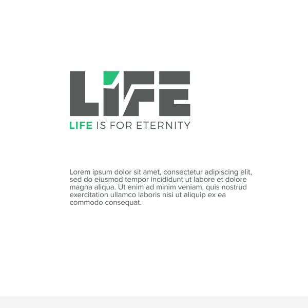Design realizzato da MATAMERA™ intitolato "negativespace concept for "LIFE" logo"