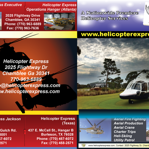 Helicopter Express Needs New Exciting Promotional BROCHURE Diseño de Sunyo