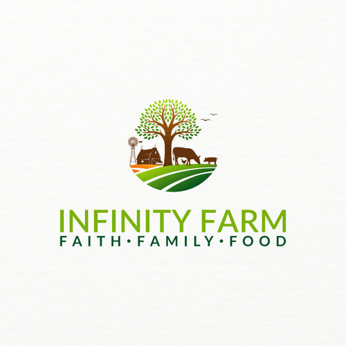 Lifestyle blog "Infinity Farm" needs a clean, unique logo to complement its rural brand. デザイン by restuibubapak