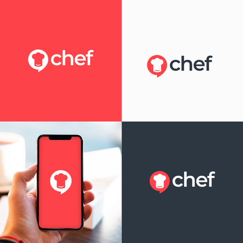 "CHEF": Food & Cooking Social Media Logo Design by pixelmatters