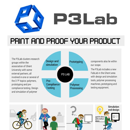 Guy makes alarm clock using P3Lab facilities/knowledge (explaining with cartoon what P3Lab is about) Design by rainmar