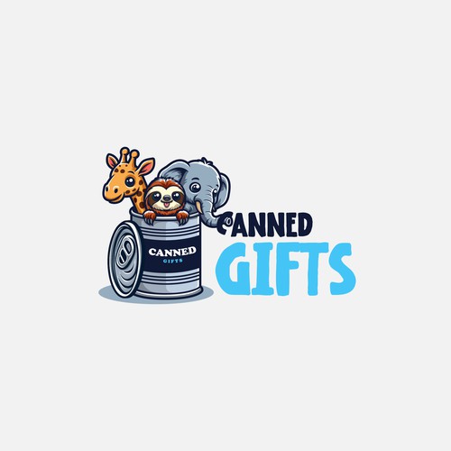 Create a fun logo for plush animals in a tin can Design by Brainbox Studio