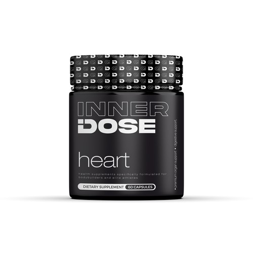 Minimal supplement bottle label design for male elite athletes Design by Imee008