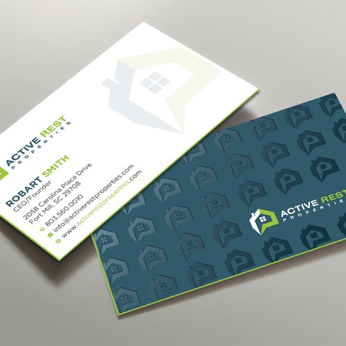 Modern Business Cards for Active Rest Properties Design by Brandmaker artist