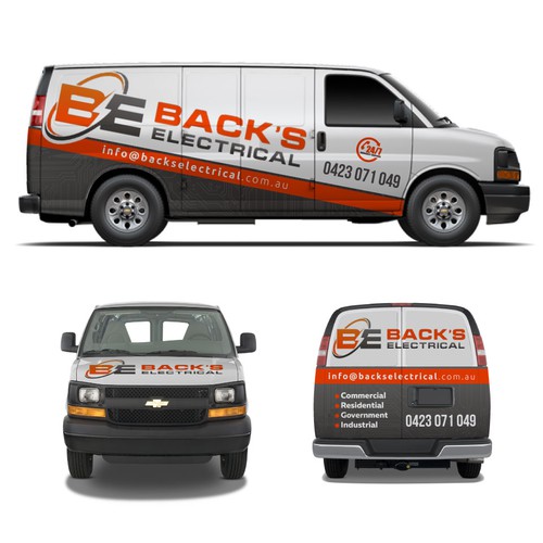 Electrician van wrap (white background) | Car, truck or van wrap contest |  99designs