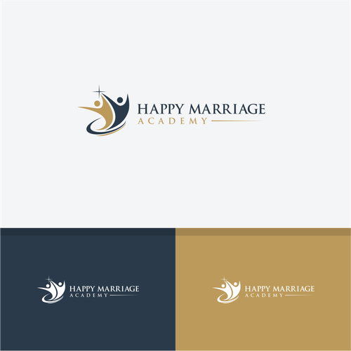 Text And Graphic Logo For Happy Marriage Academy Logo Design
