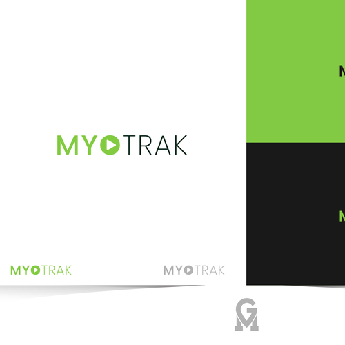 Logo for Myotrak. Design by M.G. designs