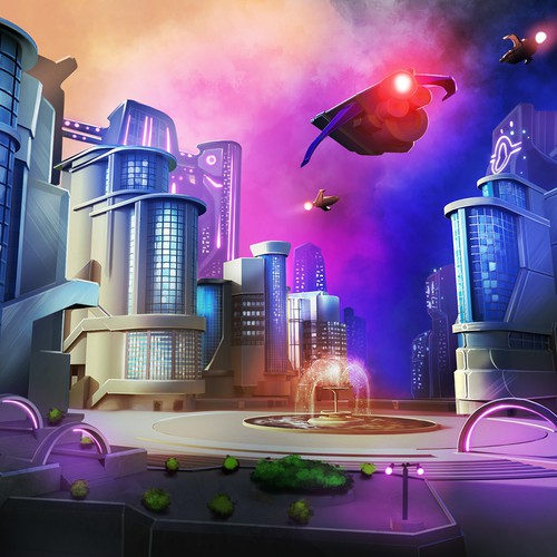 Futuristic City Concept Art Design Design by igorart5