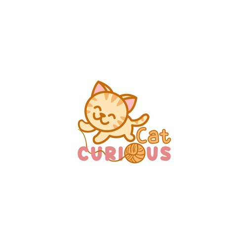 Logo design for "Cat Curious" cat blog and resource site Design by Miniverso
