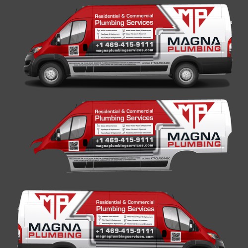 Informative, Clean Van Wrap for Plumbing Business Design by Tanny Dew ❤︎