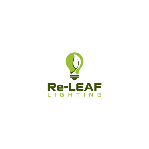 Re-LEAF Lighting logo Design by -[ WizArt ]-