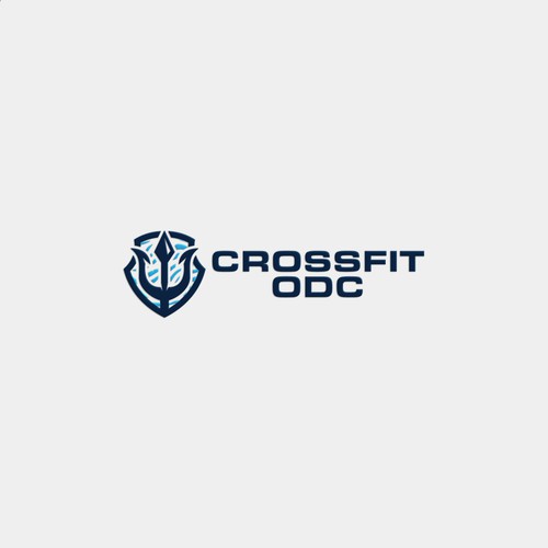 Logo pour une salle de CrossFit (France), thématique : trident, mer, odyssée, poseidon … Design by appleART™