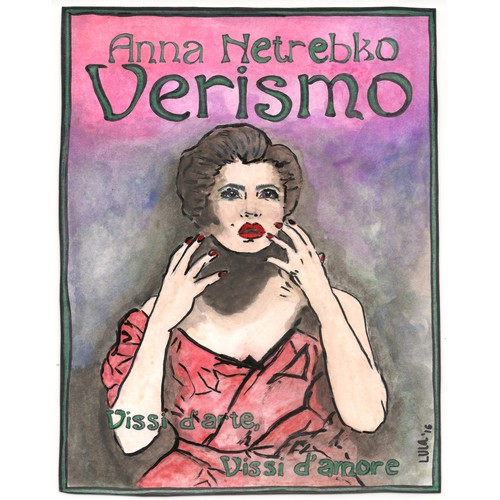 Illustrate a key visual to promote Anna Netrebko’s new album Diseño de LulaRosso
