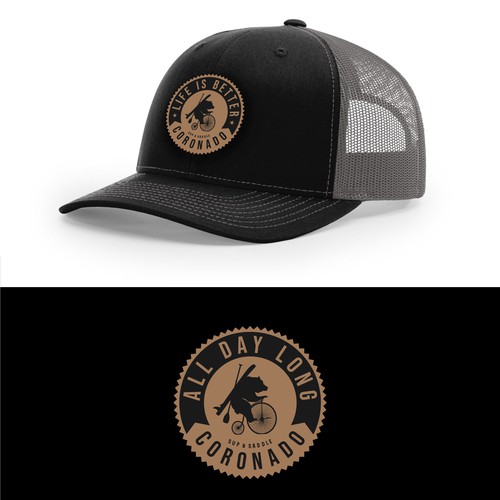 Leather Patch Hat Design by BintangSickwild