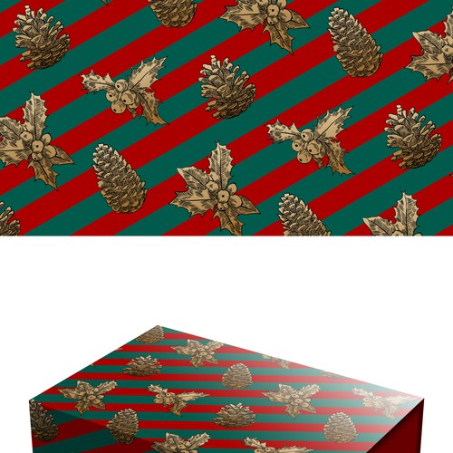 Digital Man ✅さんのDesign a Christmas Pattern for Luxury Decorative Gift Boxesデザイン