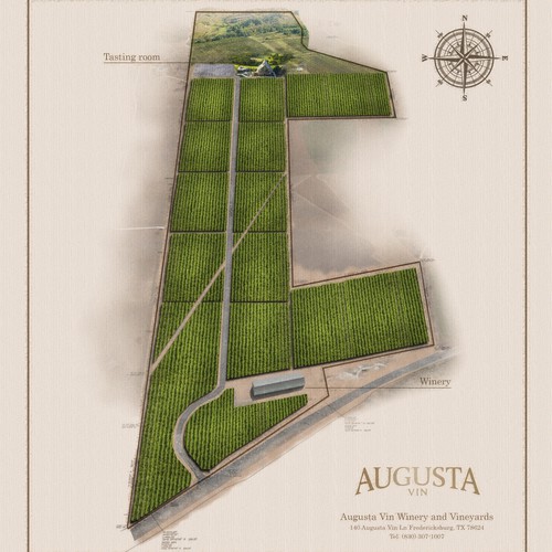 Artist interpretation of a Vineyard map Design by D_MANN™