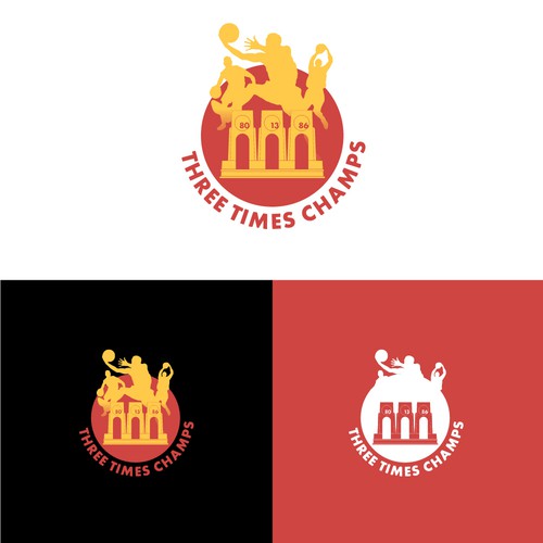 Basketball Logo for Team 'Three-Time Champs' - Your Winning Logo Featured on Major Sports Network Design by Guane