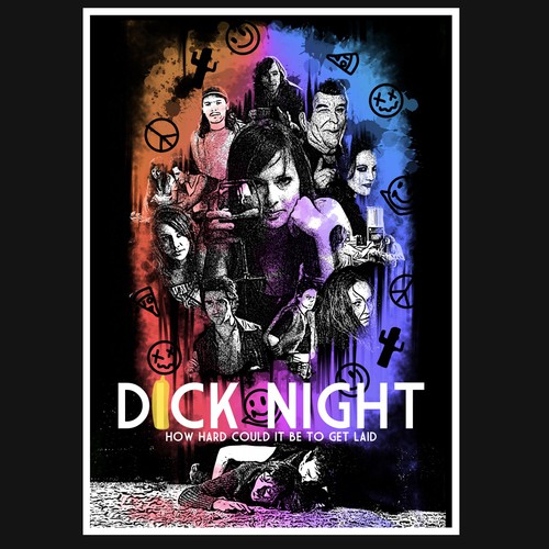 Design by MLDC DSGN titled "DICK NIGHT Movie Poster"