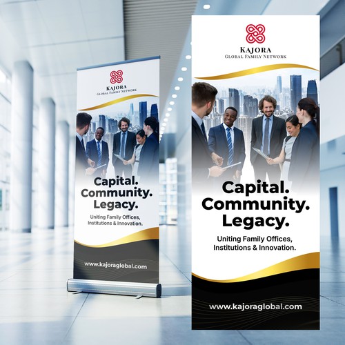 "Retractable Banner Design for Wealth Family Event" winning Email