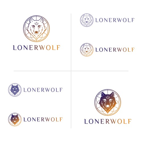 Wolf Sun/Moon Logo For Spiritual Website Design by MagesticD