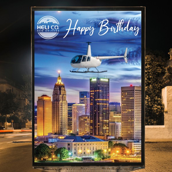 Birthday Signage for Helicopter Company