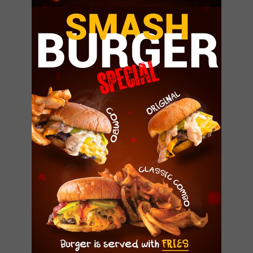 Smash Burger Marketing Materials Design by SahishtaCreations