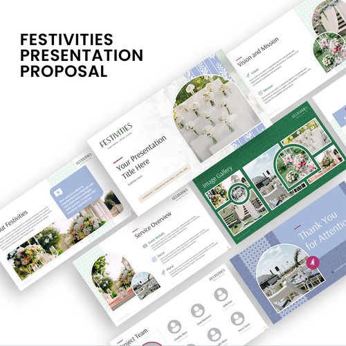 Festivities Powerpoint Deck Design by SlideFactory