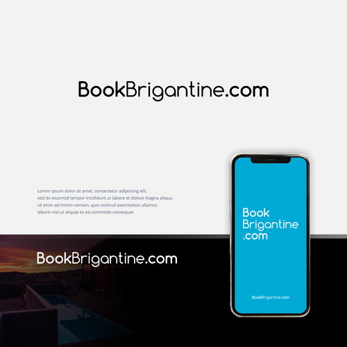 BookBrigantine.com Simple Vacation Rental Logo Design by eAzy_99