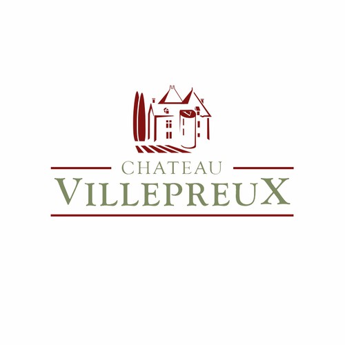 Modern new logo for French chateau and vineyard Design by Karen Faria