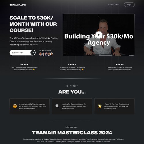 Winning Clean Simple Homepage For Ecomm Course Design by Naddd ♀