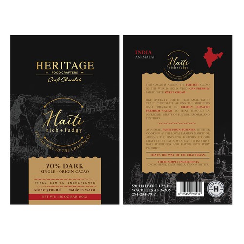 High-End Craft Chocolate Packaging that Creates a Sense of Heritage and Community Diseño de Shereef_CM