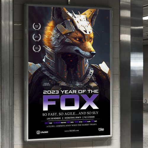 Life360 2023 Year of the Fox Poster Design by Sketch Media™